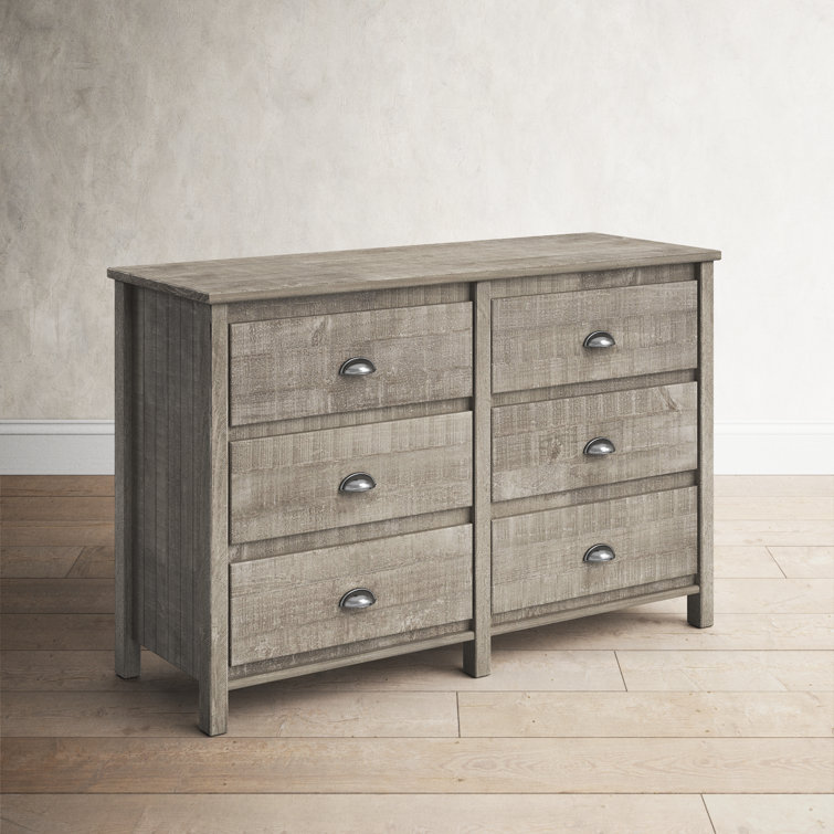 Clove 6 Drawer 51'' W Solid Wood Double Dresser